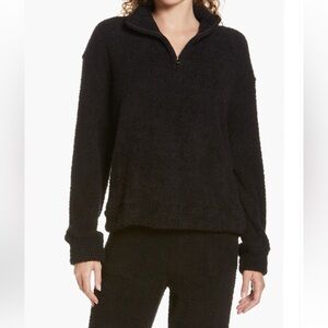 Honeydew Intimates Comfort Queen Quarter Zip Pullover Black